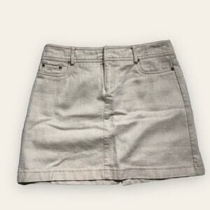 Cache Womens Y2K Short Mini Metallic Glitter Skirt Size 2